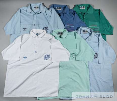 Six Umbro International short-sleeved shirts from Mexico 1986 and Italia '90 World Cups
