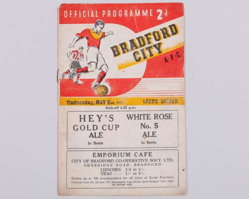 Bradford City v. Leeds United, West Riding Cup Semi-Final match programme, 1951