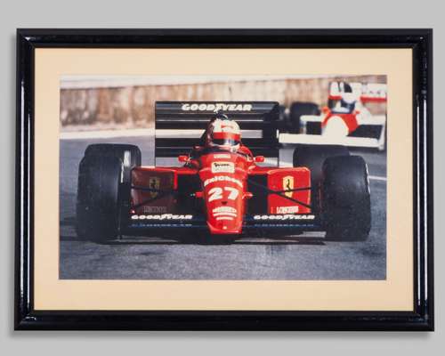 Nigel Mansell Ferrari Framed Print