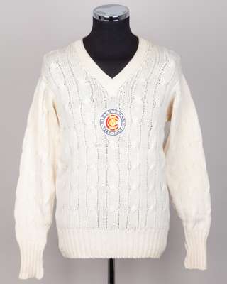 Dickie Bird Marylebone Cricket Club Bicentenary 1787-1987 long-sleeved cricket sweater