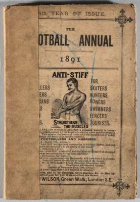 The Football Annual 1891, edited by Charles W. Alcock, published by Wright & Co., London,
 twenty-fourth edition, 186-pages with cardcover, featuring 
