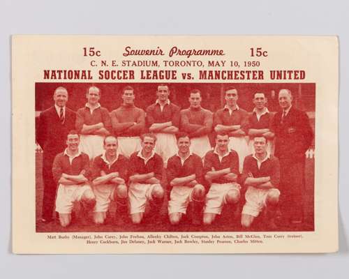 Jack Rowley extremely rare National Soccer League v. Manchester United tour programme, 1950