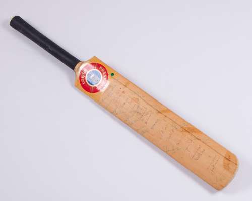 England v. Australia 1985 and Prime Minister's autographed Lord's Taverners cricket bat
