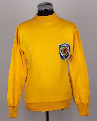 Yellow Scotland match worn goalkeepers shirt