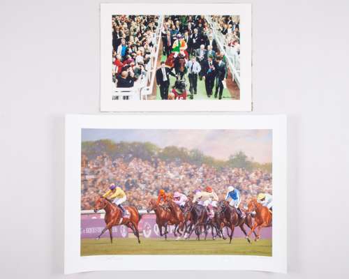 John Oxx and Mick Kinane double-signed print of Sea The Stars winning the Arc