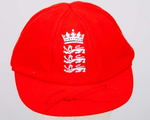 Gus Atkinson red England Red For Ruth match worn signed cap