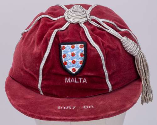 Paul Parker maroon England v. Malta ‘B’ International cap 1987-88
