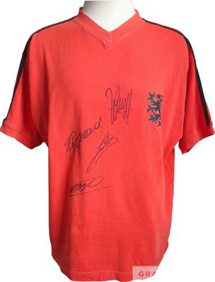Holland (Netherlands) 1974 World Cup shirt hand signed by four Dutch Legends