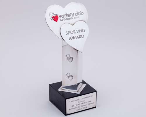 Geoff Hurst - A white-metal Variety Club Sporting Award, 2009