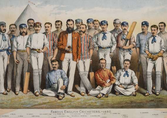 Commemorative printed scorecard for the Lord's Centenary 1814-1914, headed "Lord's Cricket Ground Centenary 1814-1914", printed the the centre scoreca