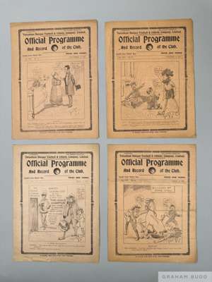 Tottenham Hotspurs season 1921-22 league matches v Oldham Athletic 14th April 1922 programmes, 
 v Blackburn Rovers 22nd April 1922, v Burnley 19th No