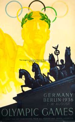 An official poster for the Berlin 1936 Olympic Games, by Franz Wurbel (1896-?)
