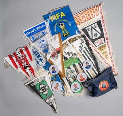 Selection of miscellaneous football related memorabilia,
 including Liverpool's miniature replica Anfield Stadium by European Stadia with COA; English