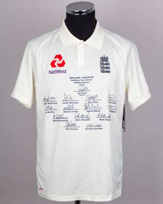 England v. Pakistan NatWest Test Series #NoBoundaries 2018 autographed cricket shirt