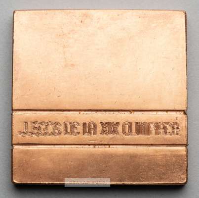 Two Olympic Games participant's medals for Mexico City 1968 and Montreal 1976,
 comprising Mexico City 1968 Olympic Games participant's medal, designe