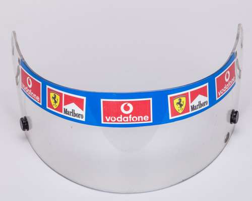 Rubens Barrichello Used Ferrari Visor