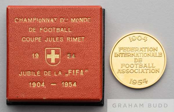 FIFA 50th anniversary continental 900/1000 gold medal by Peka