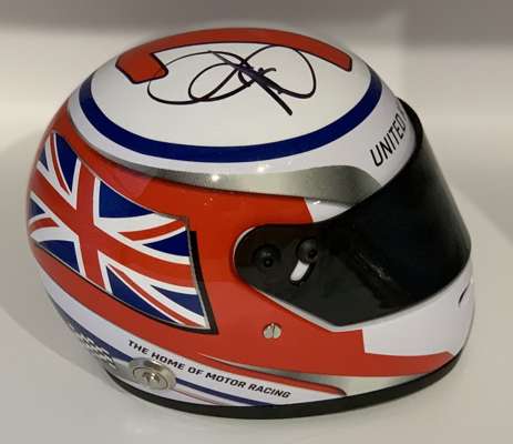 Nigel Mansell (UK) 1992 F1 World Champion hand signed ½ scale British F1 Silverstone helmet,
 signed on helmet with black permanent marker. Comes with