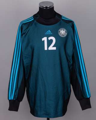 Blue and black No.12 Germany goalkeeper shirt