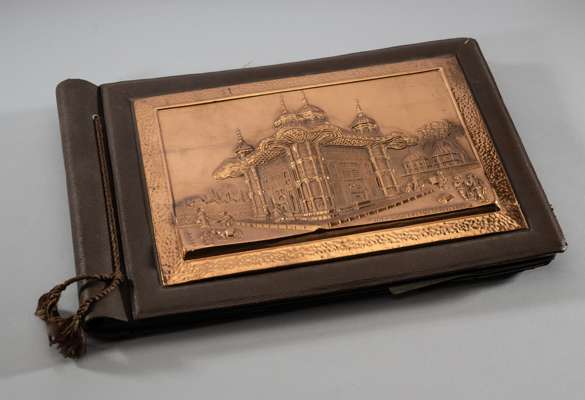 Official souvenir photograph album of the UEFA U-18 Youth tournament in Turkey in 1967,
 the leather bound album set with inset copper embossed pictor