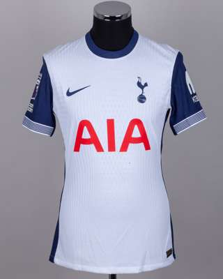 Timo Werner white and blue Tottenham Hotspur short-sleeved shirt, 2024-25