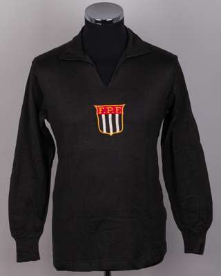 Black No.1 Sao Paulo Select State Team goalkeeper shirt, c.1950