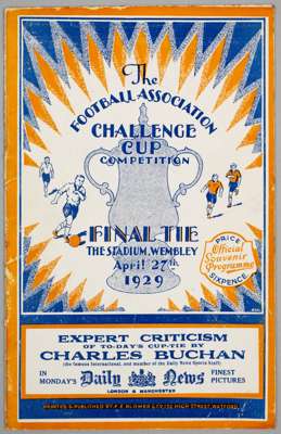 F.A. Cup Final programme Bolton Wanderers v Portsmouth, played at Wembley Stadium, 27th April 1929, 
 26-page, overall good, rust staple marks, minor 