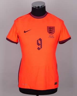 Bethany England red No.9 England v. Netherlands women's short-sleeved shirt, 2022