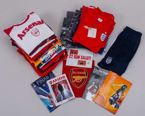 Large David Dein collection of England, Arsenal and International football shirts and ties