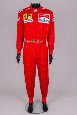 Nigel Mansell Signed Ferrari Replica Race Suit