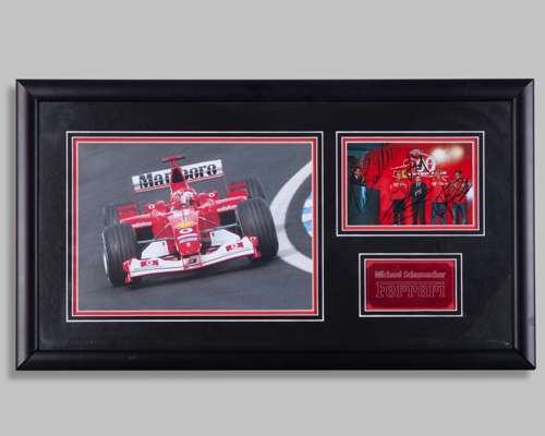 Michael Schumacher Signed Ferrari Framed Photo Display
