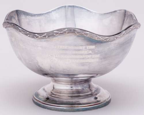 John O'Leary a 2001 Belfry Ryder Cup white-metal rose bowl