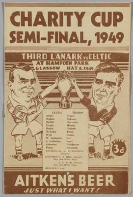 Rare Celtic v. Third Lanark, Charity Cup Semi-final match programme, 2nd May 1949

 Slight fold, overall good