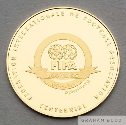 Pure gold FIFA centenary medal 1904-2004