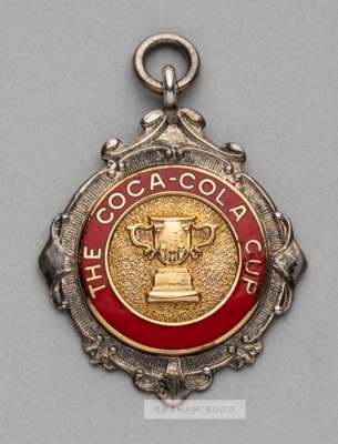 1997 Coca-Cola Football League Cup runners-up medal awarded to Middlesbrough's Clayton Blackmore, 
 silver & enamel, obverse with trophy cup in relief