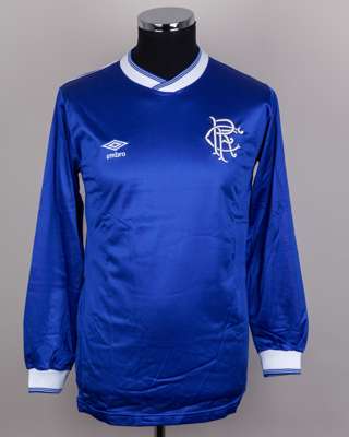 Blue No.16 Rangers long-sleeved shirt, 1984-85