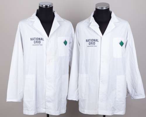 Dickie Bird two The National Grid cricket umpire coats