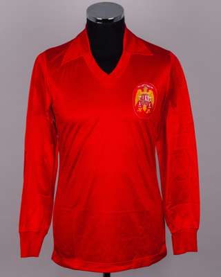Gordillo red No.3 Spain v. Austria long-sleeved shirt, 1981
