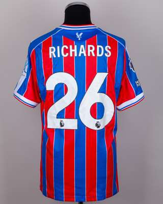 Chris Richards No.26 Crystal Palace v. Leeds United match worn shirt