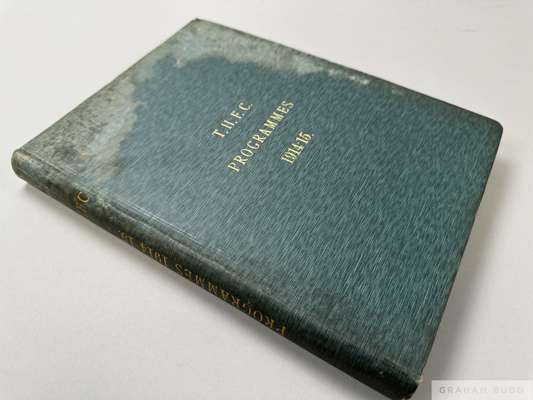 Bound volume of Tottenham Hotspur match programmes, season 1914-15
 Vol. VII, No.1, Everton, 2nd September to Vol. VII, No.49, Croydon, 26th April, in