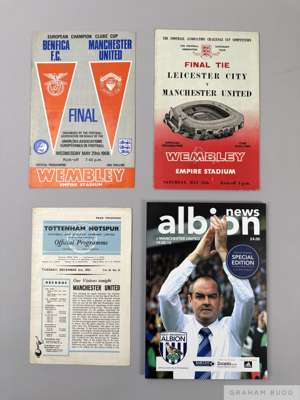 Mixed lot of Manchester United programmes from 1960s
 including 1968 European Cup final, 1963 F.A.Cup final, Tottenham Hotspur, 3rd December 1963, Wes