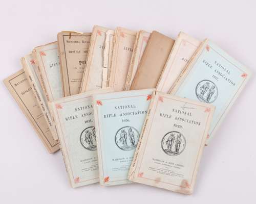 A large collection National Rifle Association Imperial Meeting books, 1872 to 2022