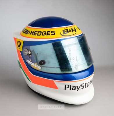Jarno Trulli Jordan 2000 full scale replica F1 drivers helmet,
 unboxed