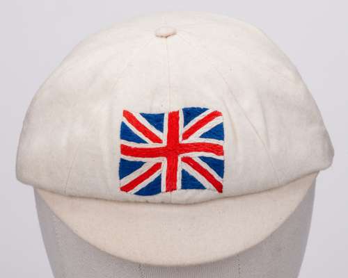 Edward Clough aLondon 1908 Olympic Games white Great Britain cap