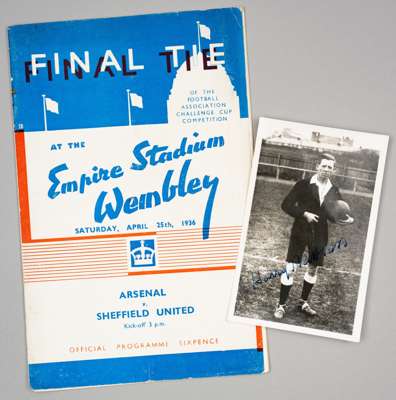 F.A. Cup Final programme Arsenal v Sheffield United, played at Wembley Stadium, 25th April 1936, 
 22-page, staples removes and significant rust marks