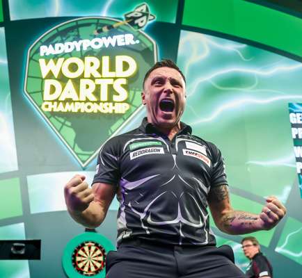 Gerwyn Price v. Wesley Plaisier Round 2, match-used dartboard
