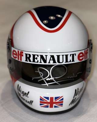 Nigel Mansell (UK) signed 1983 helmet (1:2 scale),
 in 1983 Mansell raced for John Player Team Lotus. The helmet is limited to just 300 world wide and