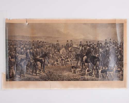 The Curraghmore Hunt 1877 print by William Osborne R.H.A. (Irish, 1823-1901)