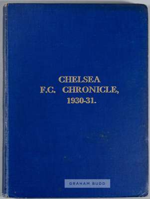 Bound volume of Chelsea programmes season 1930-31,
 first-team, reserves, practice matches and other games played at Stamford Bridge including the Ars