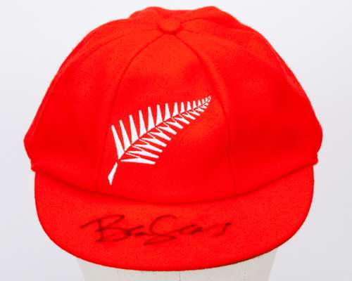 Ben Sears red New Zealand Red For Ruth match issued signed cap